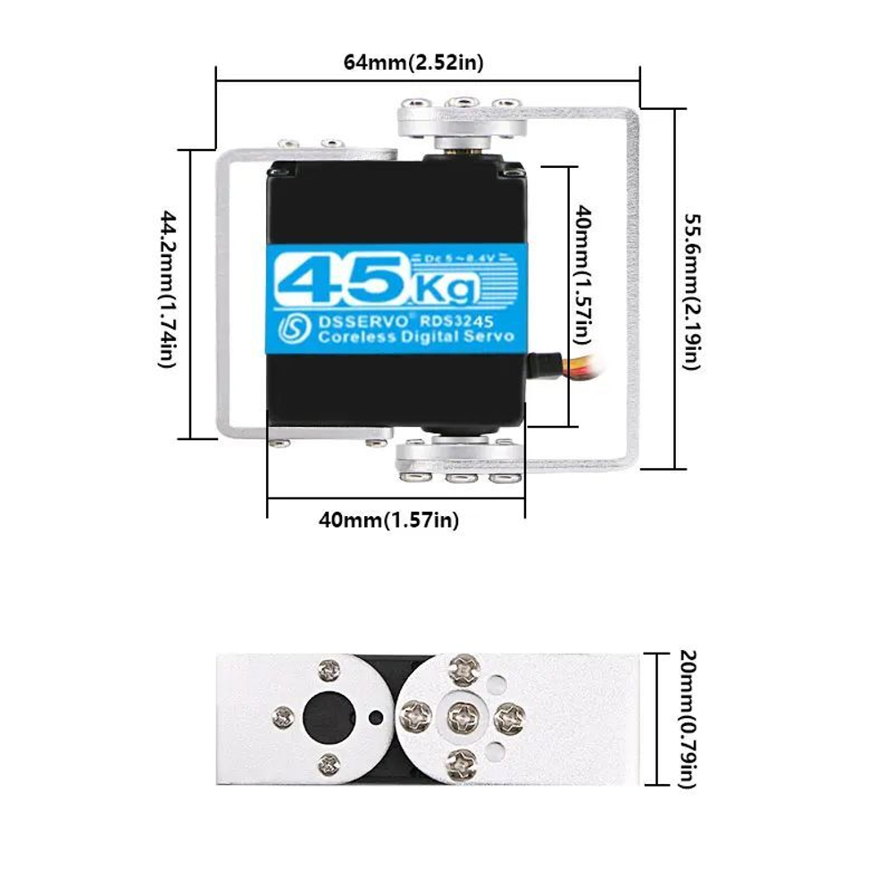 Сервопривод RDS3225, 25 кг*см, 270 градусов для роботов