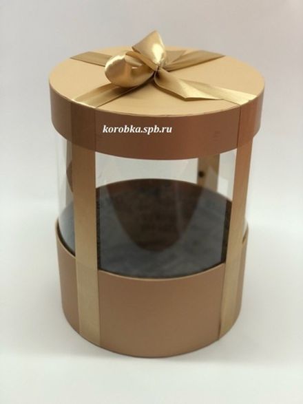 Коробка аквариум 22,5 см Цвет : Крафт  . Розница 600 рублей .