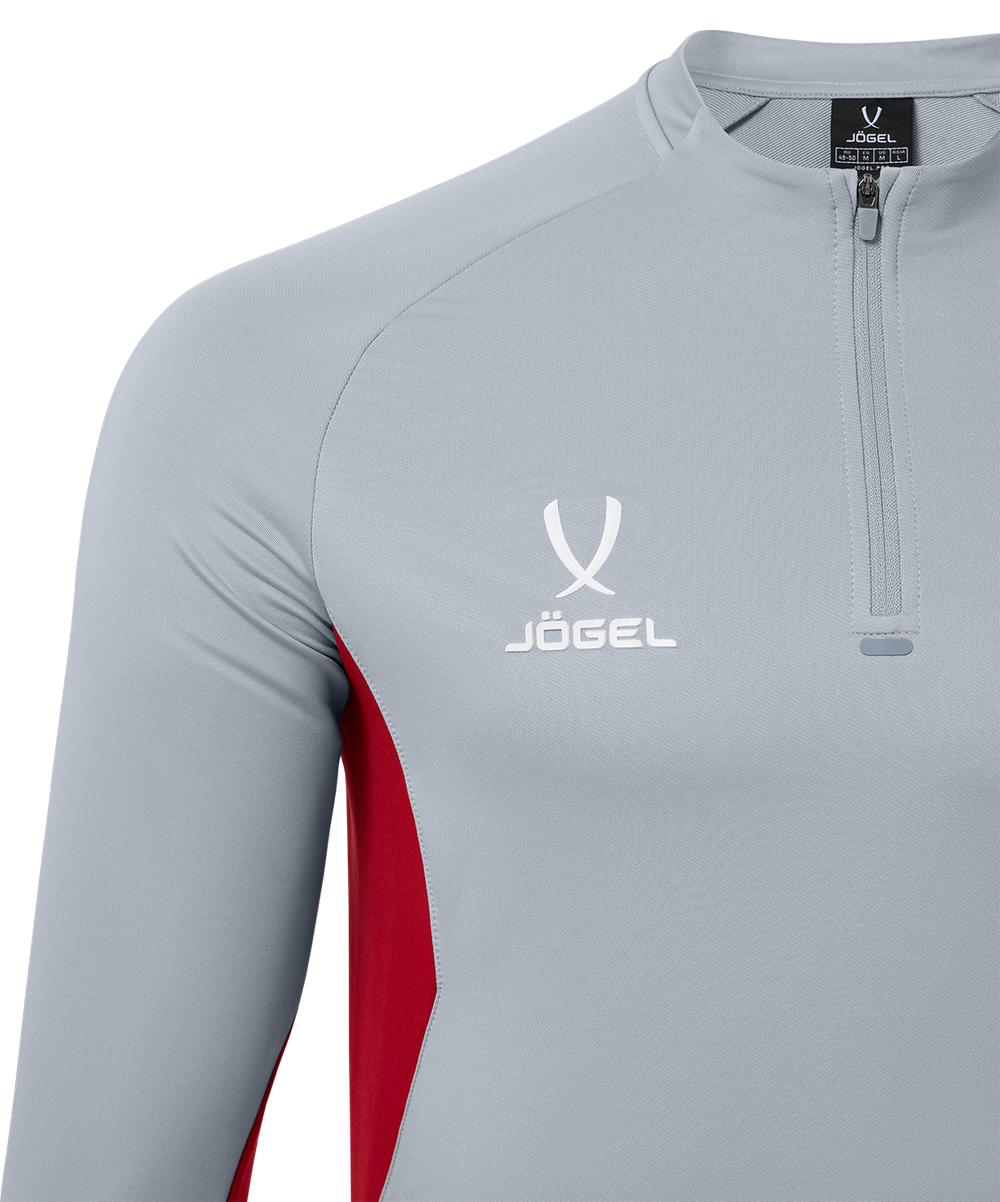 Джемпер тренировочный JOGEL PREMIER PerFormDRY Training Zip Top, серый/темно-красный