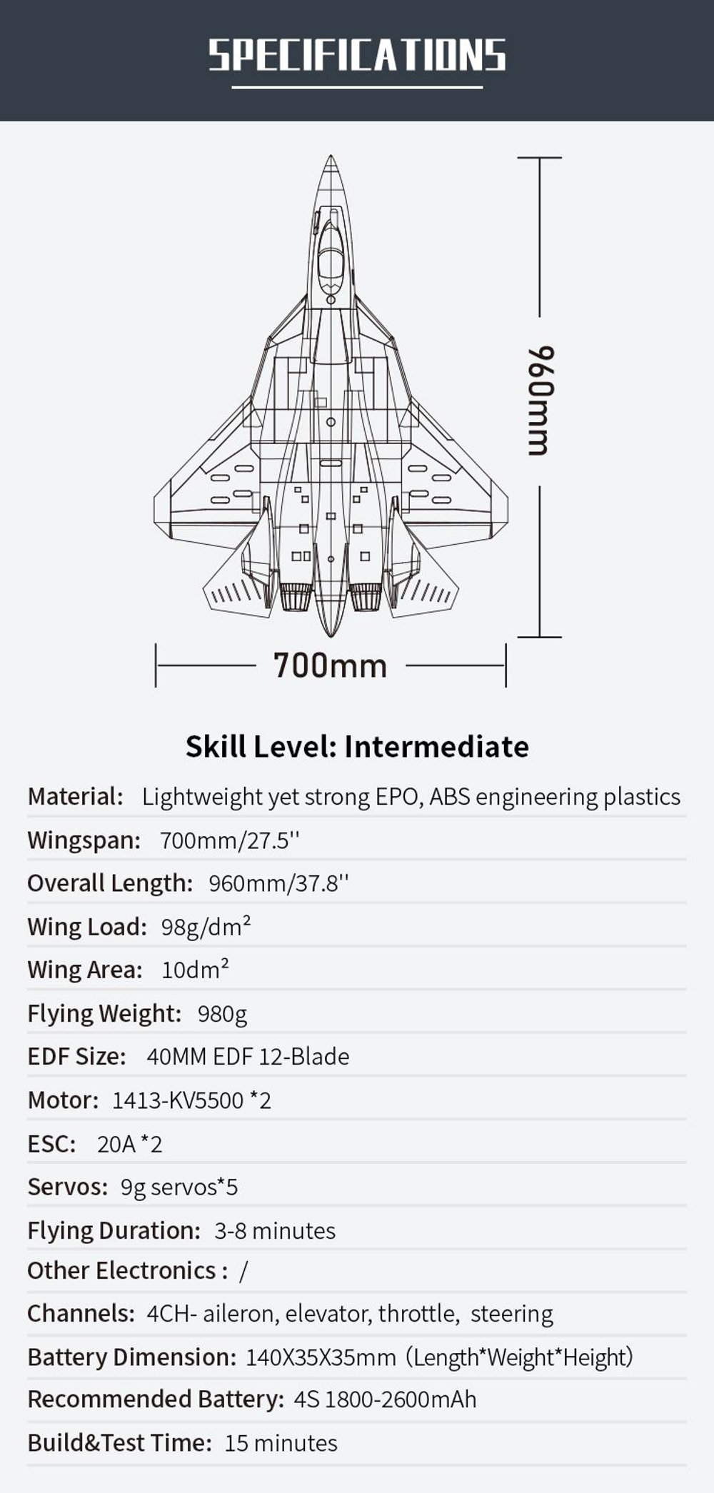 Радиоуправляемый самолет XFly , импеллерные бесколлекторные моторы Twin 40 мм SU-57 ,PNP версия без аппаратуры , аккумулятора и зарядного устройства