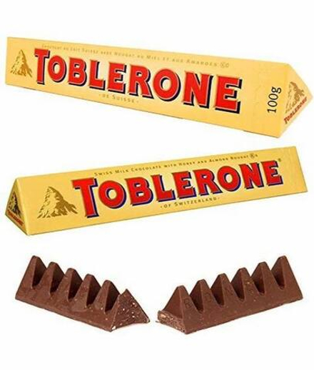 Шоколад Toblerone Mondelez молочный 100г. (160руб./шт.) (20шт./кор.) (Швейцария) ООО ГЛОБАЛ