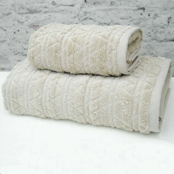 Полотенце 50х90 Arya home Wave бежевое