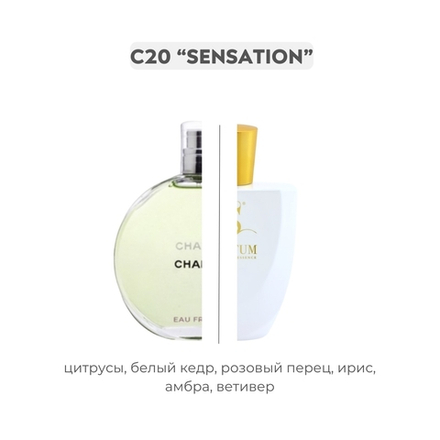C20 SENSATION по мотивам Chance fresh  - Chanel, парфюмерная вода