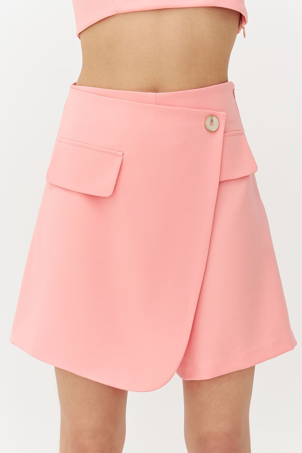 Юбка-шорты цвета персик