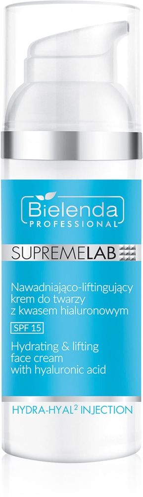 Bielenda Professional Supremelab Hydra-Hyal2 Injection 1,5% - увлажняющий и подтягивающий крем для лица с гиалуроновой кислотой SPF 15 /  SPF 15 50  ml  / GTIN 5902169027643