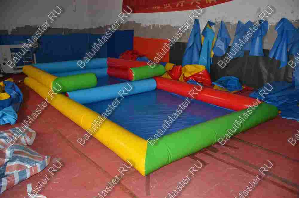 Прямоугольный надувной бассейн "Двойной" 8*4*0,65 м