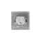 Розетка 1-м СП Glossa 16А IP44 250В с заземл. защ. шторки с крышкой в сборе платина SE GSL001248