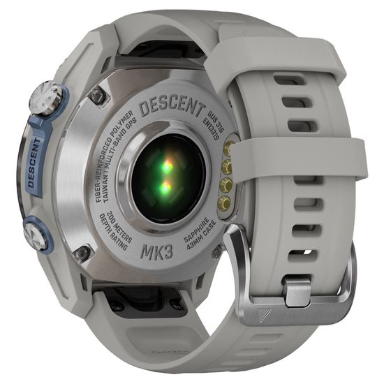 Умные часы Garmin Descent Mk3 43 мм Stainless Steel / Fog Gray Silicone Band