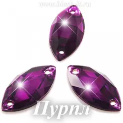 Пришивная лодочка Dongzhou с 2 отверстиями, Пурпл