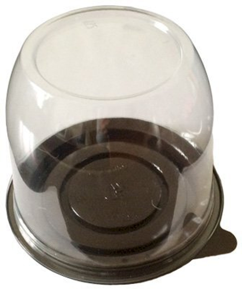 Крышка для контейнера для пирожного/кекса, диаметр 132 мм, высота 103 мм, ПЭТ, прозрачная, 360 штук