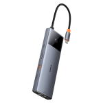 USB-C Хаб Baseus Metal Gleam II 10-in-1 (HDMI4K@60Hz + USB-A3.2(10Gbps) + USB-C3.2(10Gbps) + 2xUSB-A2.0 + RJ45 + SD + TF + USB-C-PD + mj3.5mm)