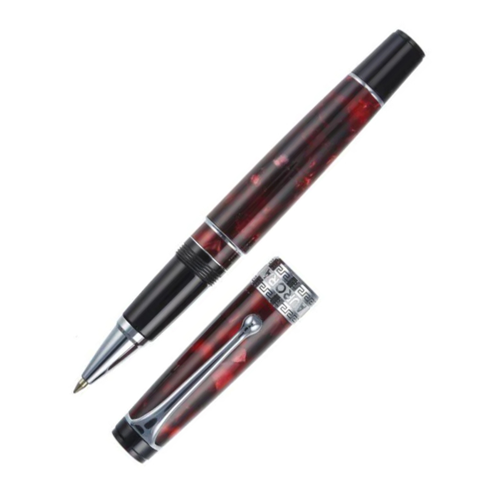 Ручка-роллер Aurora Optima Auroloide Variegated Burgundy CT, в подарочной коробке