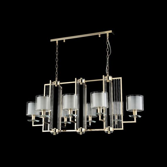 Подвесная люстра Crystal Lux Nicolas SP8 L1000 Gold/White