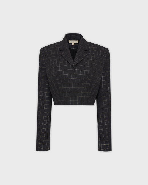 Жакет укороченный в клетку