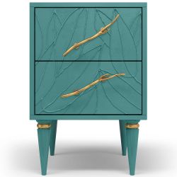 Тумба Арт Колор leaves Классик Голд Пастельно-синий