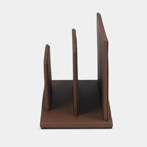 Подставка для визиток и бумаг из натуральной кожи теленка, черного цвета