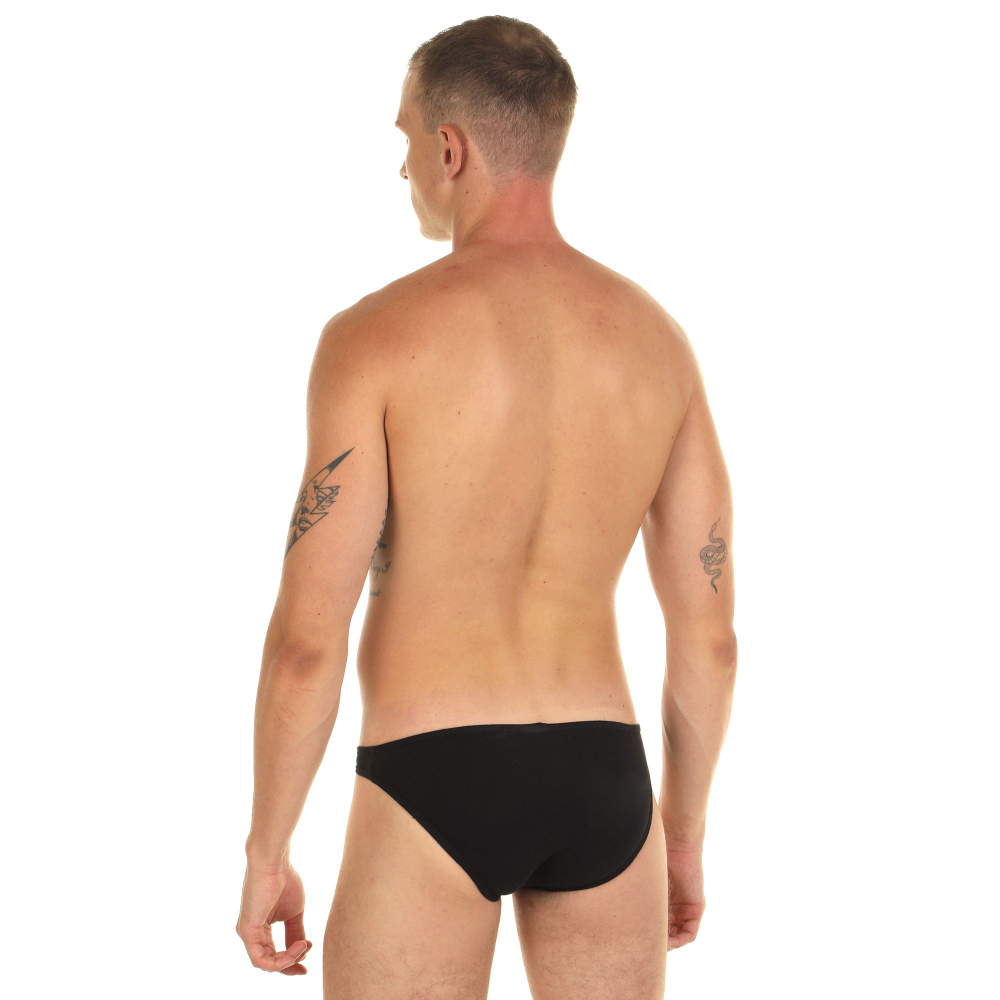 Черные мужские трусы-слипы с низкой посадкой (Размер: L) (Цвет: черный)