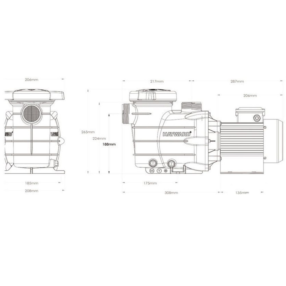 Насос Hayward PL 81007 (220В, 17.2 м3/ч, 1.5HP)