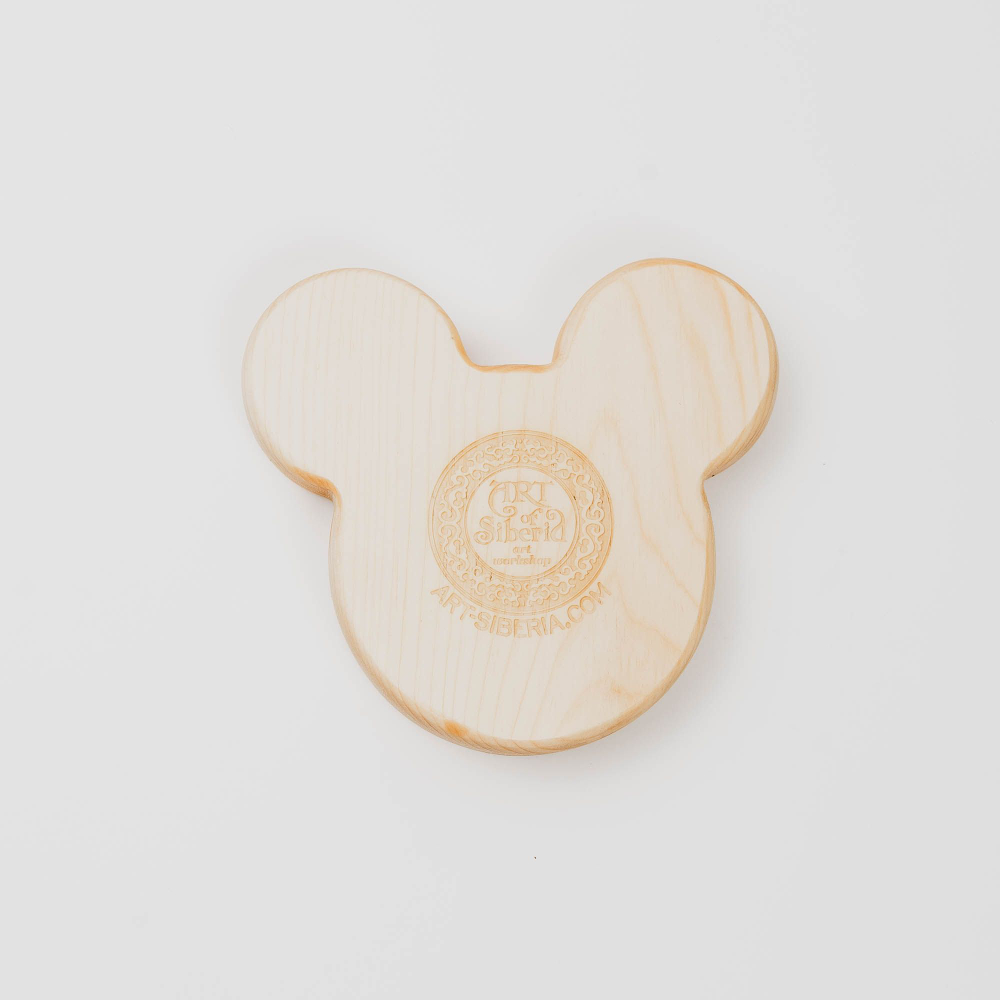 Деревянная менажница "Микки Маус" из кедра
