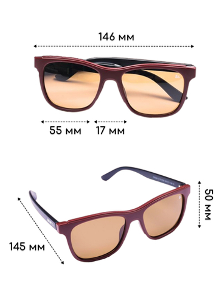 Очки Bad Boy солнцезащитные поляризованные черные с чехлом