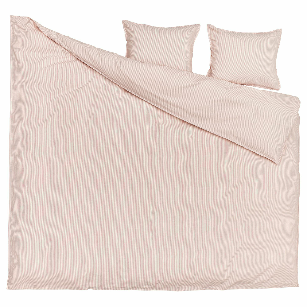 Комплект постельного белья IKEA BERGPALM (БЕРГПАЛМ), Односпальный, Розовый, 150x200, 50x80 см