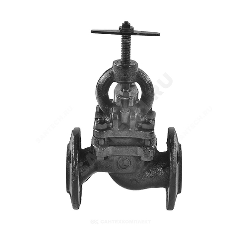 Клапан запорный чугун 15кч16п Ду 50 Ру25 фл Луидор