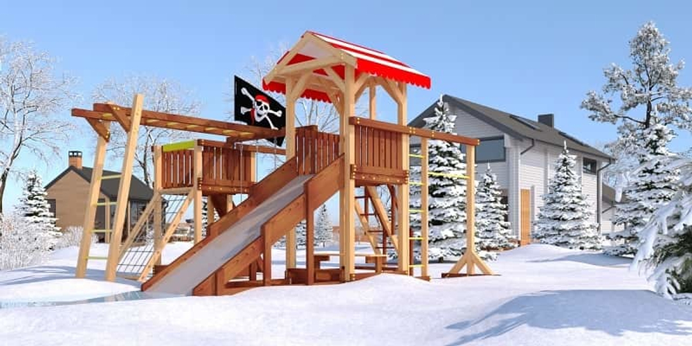 Деревянная детская площадка Савушка "4 сезона" - 8