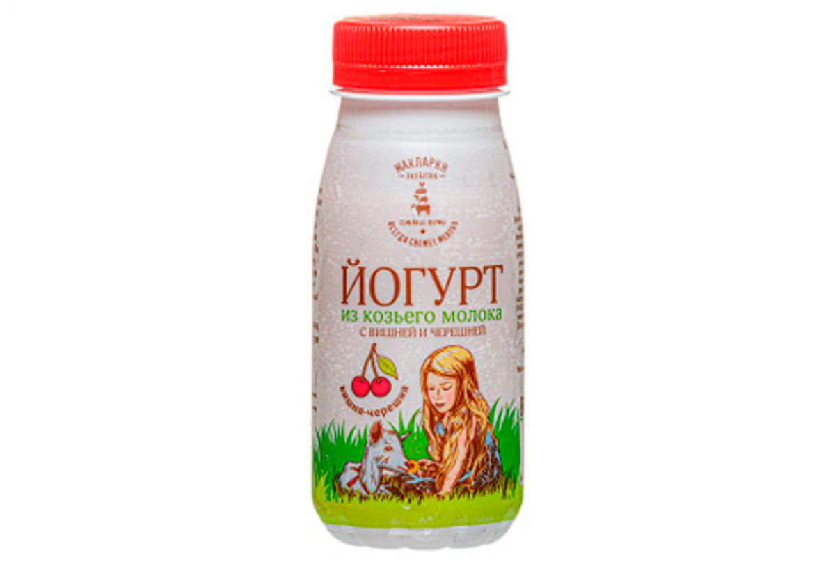 Йогурт из козьего молока вишня-черешня, 150мл