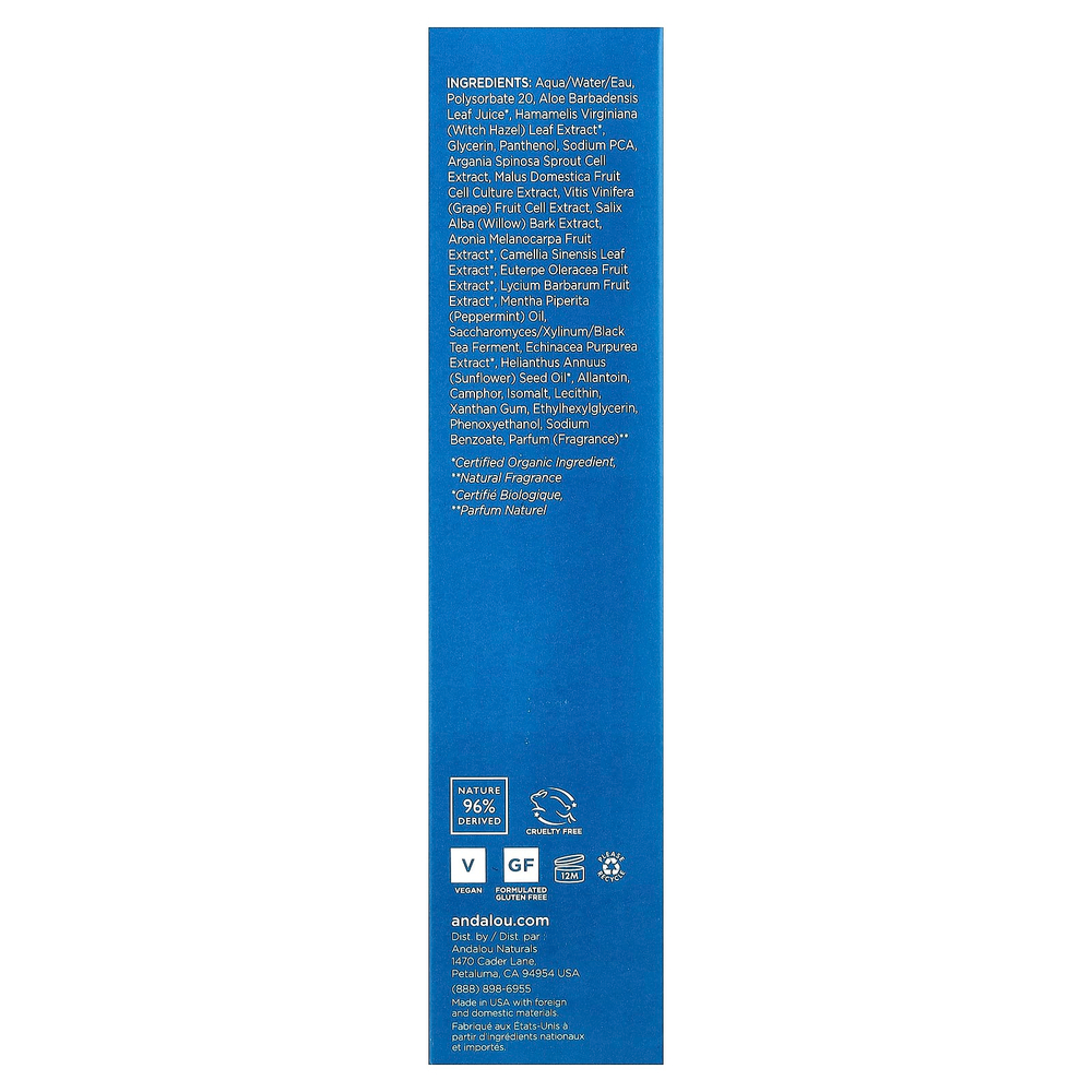 Andalou Naturals, тоник для очищения пор, ивовая кора, 178 мл (6 жидк. унций)