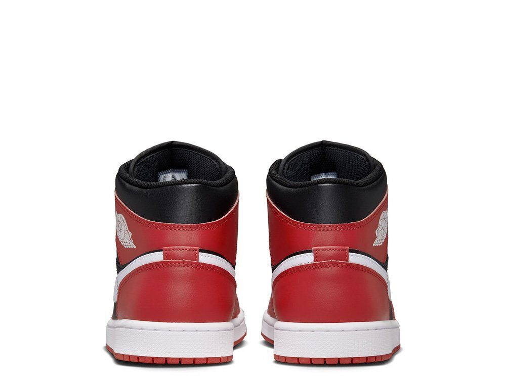 Баскетбольные кроссовки Air Jordan 1 Mid Black/Gym Red/White shoes