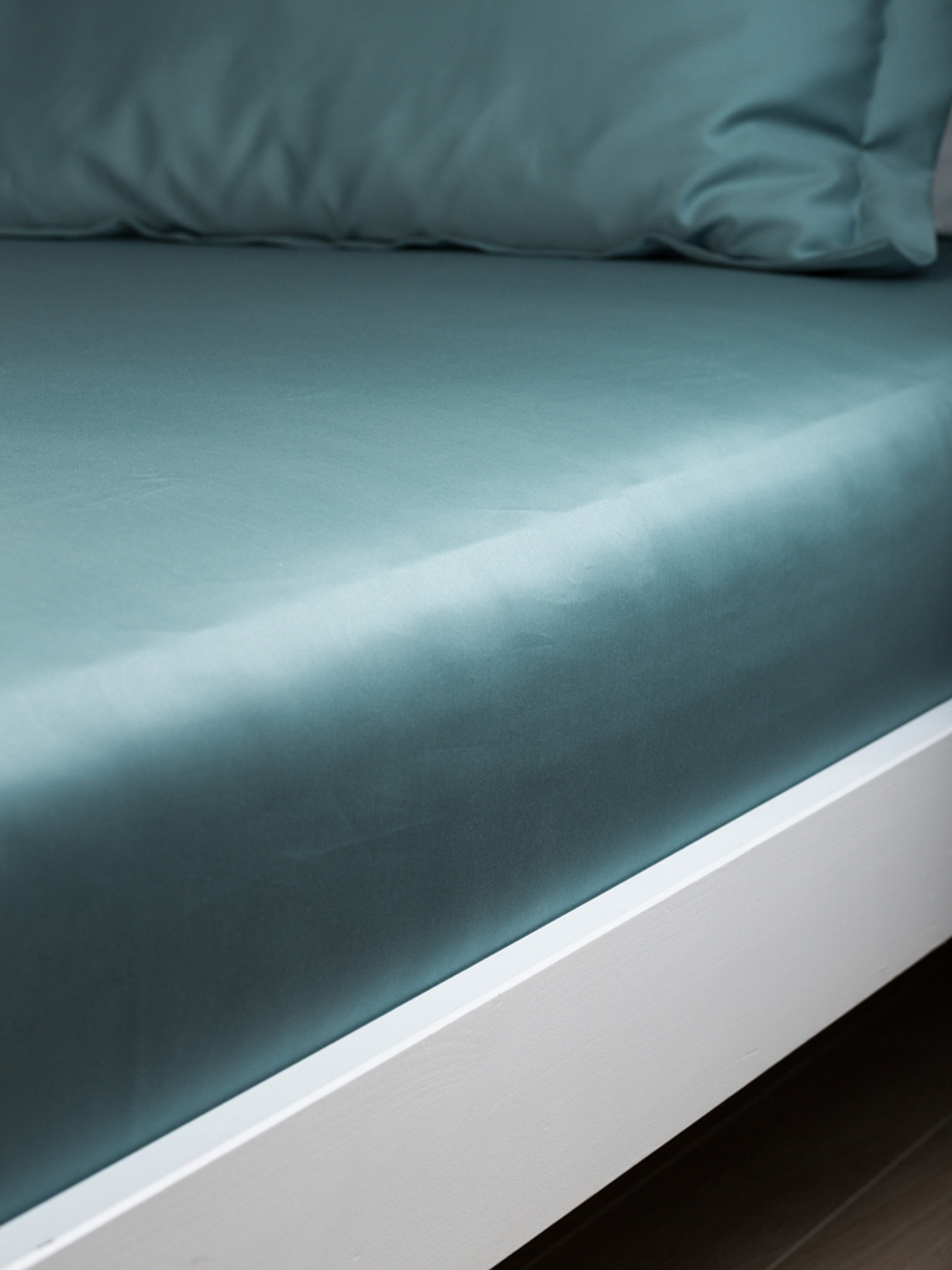 Простынь сатин 240 260 бирюзовая UTOPIA