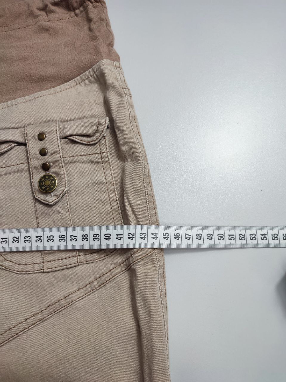 Брюки бежевые для беременных 44 размер