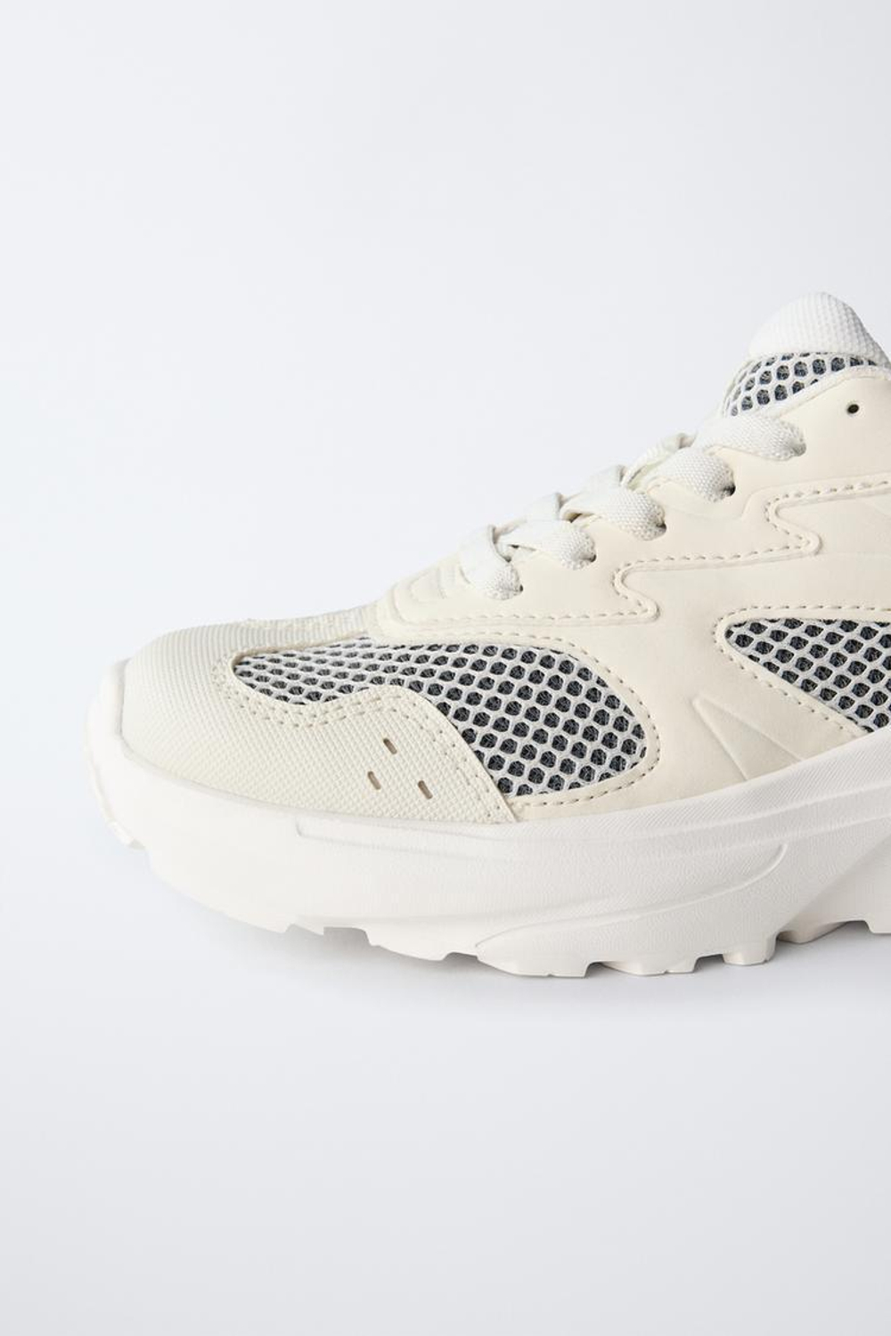 ZARA ОБЪЕМНЫЕ КРОССОВКИ, ЭКРЮ