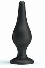 Анальная пробка на присоске среднего размера Sensitive Prostate Plug - 14 см. (Цвет: черный)