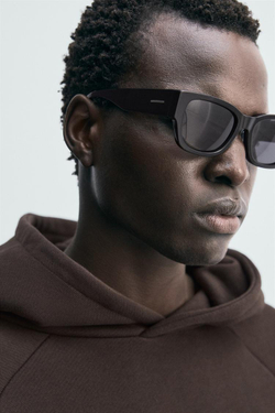 ZARA ТОЛСТОВКА С КОНТРАСТНЫМИ ПОЛОСАМИ, ШОКОЛАДНЫЙ