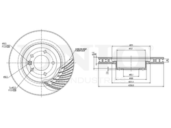 Диск тормозной передний левый UNIO BRD-20587