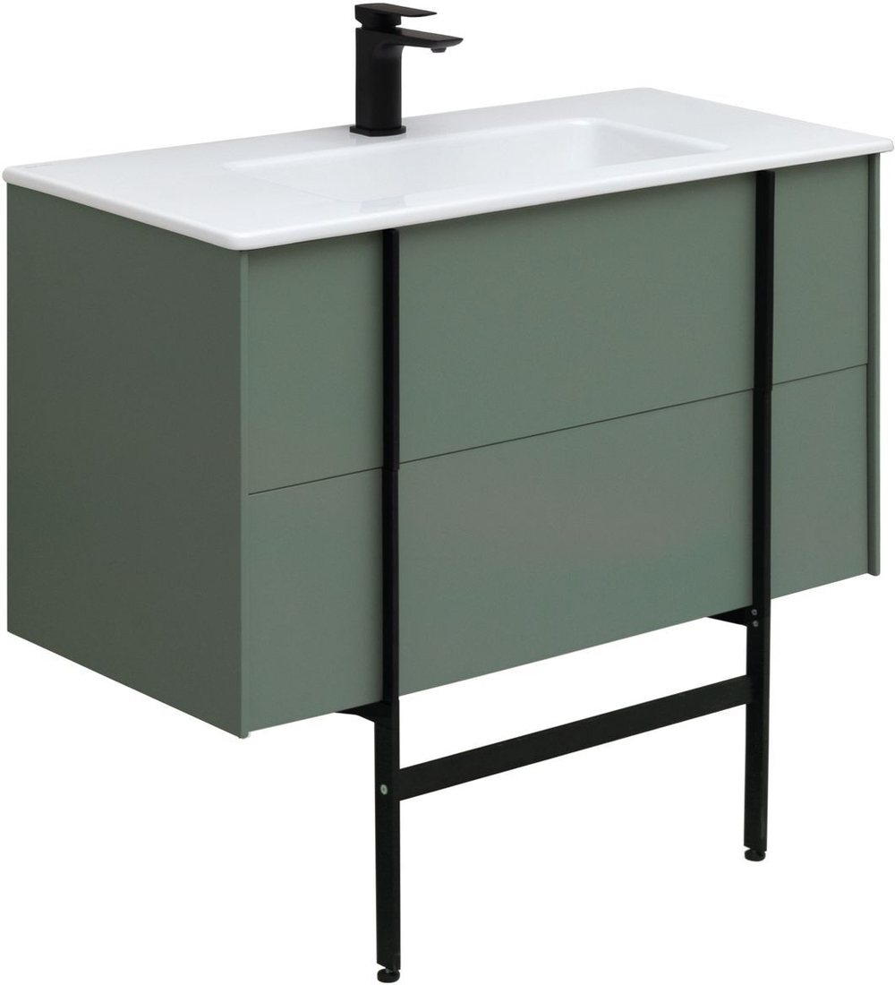 Тумба с раковиной Allen Brau Reality 90 см 1.32006.CGM олива матовый