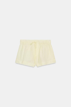 ZARA ШОРТЫ ИЗ ПОПЛИНА В ПОЛОСКУ, С ПРИНТОМ