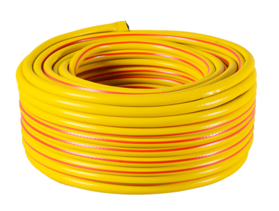 Шланг Вихрь поливочный ПВХ усиленный, пищевой трехслойный армированный 1/2", 50м (жёлтый)