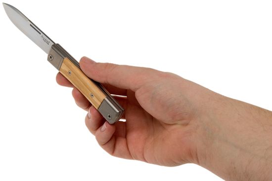 Складной нож Lion Steel "BestMan" L/BM2 UL c клинком из стали Böhler M390 Microclean®, рукоять дерево (Олива)