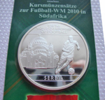 Набор монет Сербии 2009 г. Чемпионат мира по футболу в ЮАР. 2010 г.