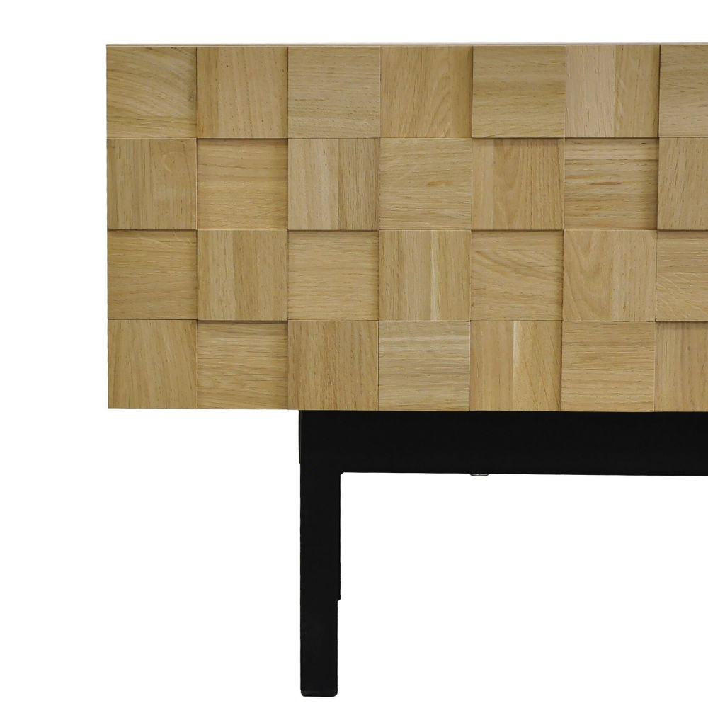 Тумба под телевизор напольная Лоред, дуб, металл, ДСП