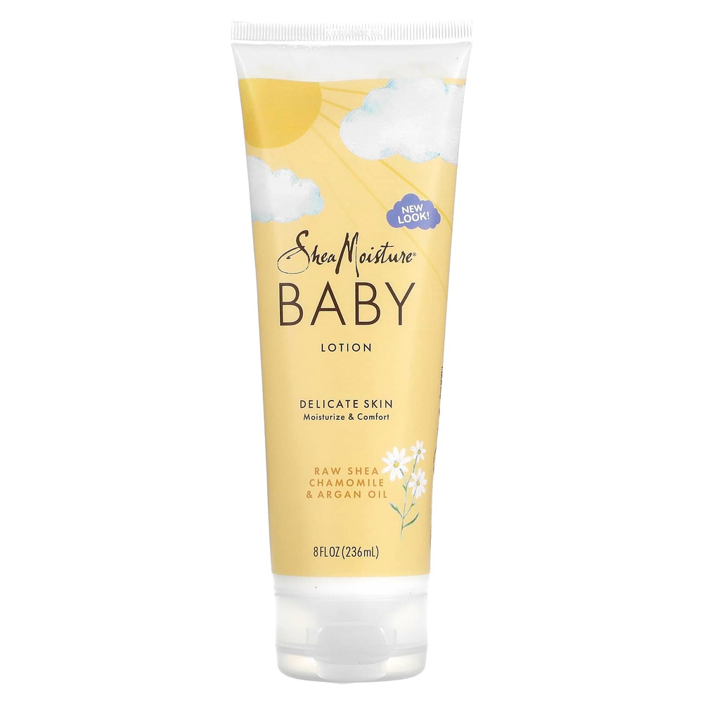 SheaMoisture, Детский лосьон с необработанной ромашкой ши и маслом арганы с ладаном и миррой, 237 мл (8 жидк. унц.)