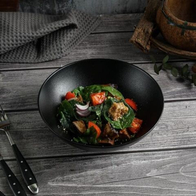 Салатник d=21 cм,фарфор "NOBLE" серия "Fine Plus-Black Sand"