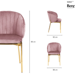 Стул Bergenson Bjorn Coral, велюр, пыльная роза