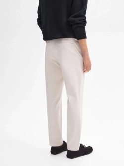 Massimo Dutti Зауженные брюки чинос из хлопка, дымчатый