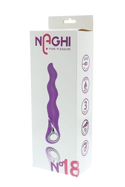 Фиолетовый изогнутый вибратор NAGHI NO.18 RECHARGEABLE 3 MOTOR VIBE - 15 см. (Цвет: фиолетовый)