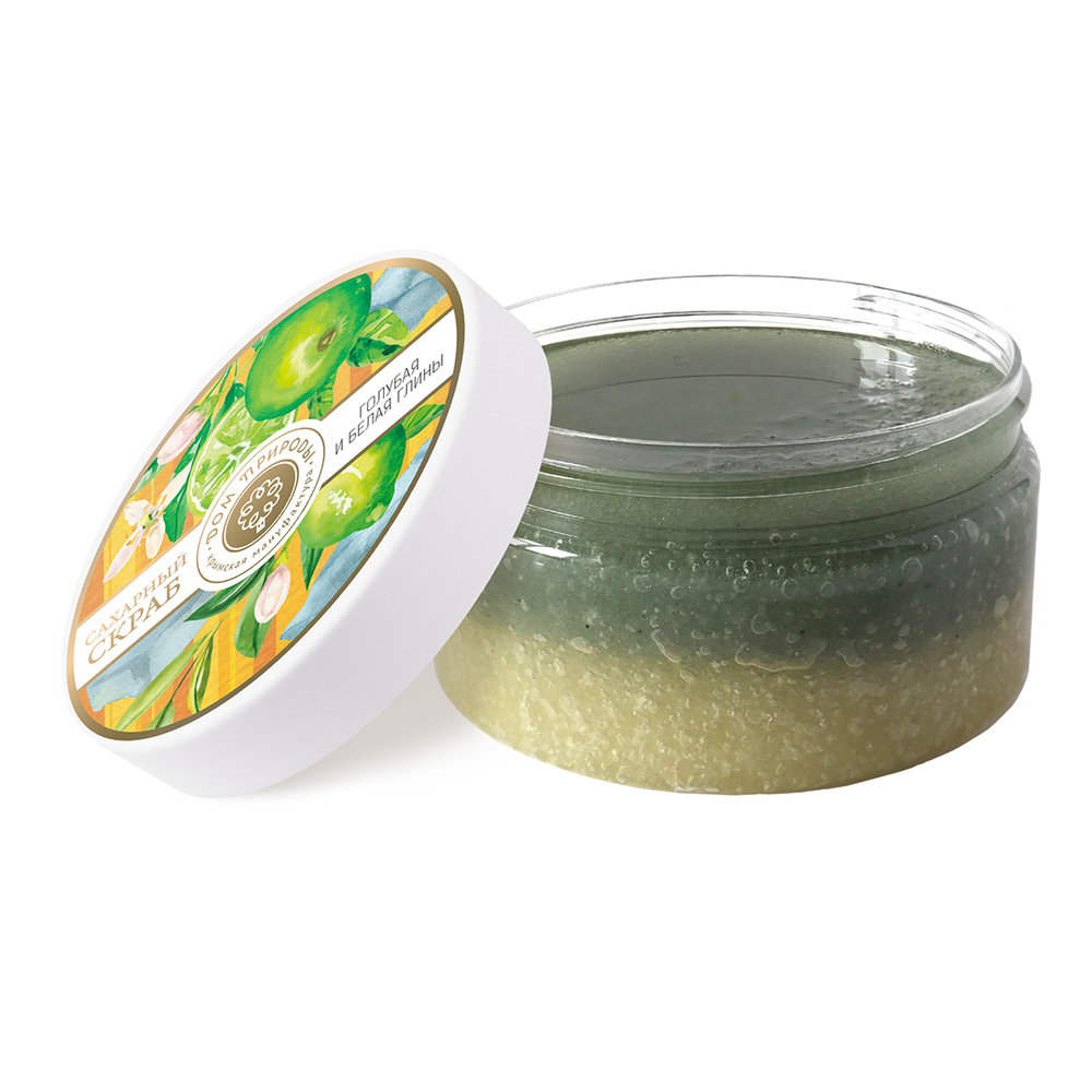 Скраб сахарный Голубая и белая глины, 270 г (4,67 б)