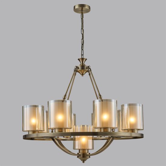 6524/9 COUNTY LN23 39 античная латунь Люстра E27 9*60W 220V RIVERLY