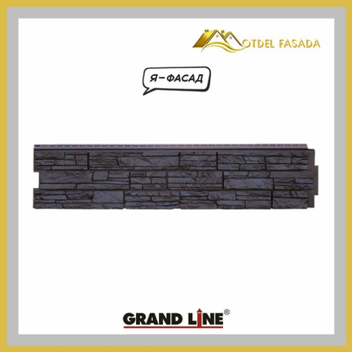 Панель фасадная GL  Я-фасад  Крымский сланец Уголь 0,46м2